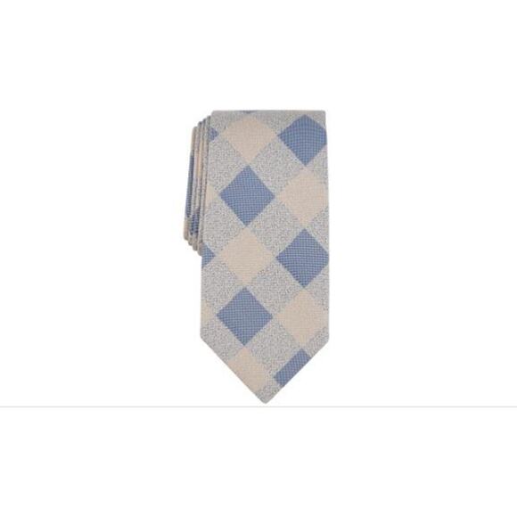 Michael Kors Men's Maysen Check Tie - Khaki 14644 - Picture 1 of 1